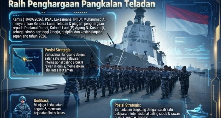 Strategis dan Tangguh Lanal Dumai Raih Penghargaan Pangkalan Teladan